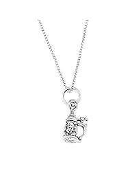 Sterling Silver Small Beer Stein Necklace