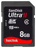 SanDisk SDSDRH-008G-A11 Ultra II 8GB/15MB SDHC Card (Black)