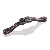 31reLJGSjOL. SL160  Jeffrey Alexander 5 1/2 Overall Length Zinc Die Cast Square Knot Cabinet Pull. Holes are 96mm center to center. Packaged with two 8/32 X 1 screws. Finish: Dark Brushed Antique Copper.