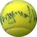 Virginia Wade autographed Tennis Ball
