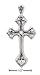 Sterling Silver Antiqued Open Dotted Cross Charm