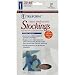 TRUFORM Therapeutic Compression Stocking Beaded Band Thigh High Closed Toe 30-40 mmHg Small Black