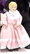 Dollhouse Miniature Victorian Porcelain Girl in a Pink Dress