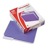 Pendaflex 421013VIO Pendaflex Interior File Folders, 1/3 Cut, Top Tab, Letter, Violet, 100/Box