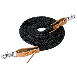 Weaver Poly Roper Reins 5/8" by 10 feet - Black or Brown