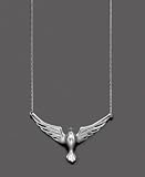 Search : Fossil Silvertone Mixed Metal Bird Pendant Necklace