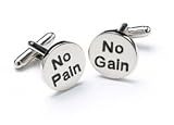 Electronics : Novelty Cufflinks - No Pain No Gain