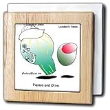 Papaya And Olive - 6 Inch Tile Napkin Holder