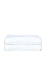 W.H.Y.T.E Set Toalla De Baño 2 Uds. (Blanco/Cielo)