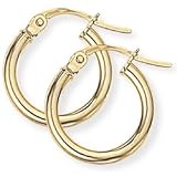 9ct Classic Hoop Earrings. Beautiful presentation gift box and anonymous outer packaging. Money back if not 100% delighted
