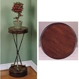 Kitchen & Housewares : Powell Golf Accent Table (Warm Pecan) (27'H x 12' dia)