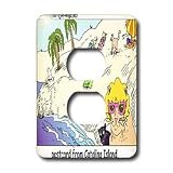 Londons Times Funny Cat Cartoons - CATalina Island - Light Switch Covers - 2 plug outlet cover