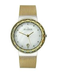 Skagen Classic Gold Tone Mesh Womens Watch 456Lsg
