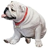 Sandicast Life Size Bulldog Statue - White