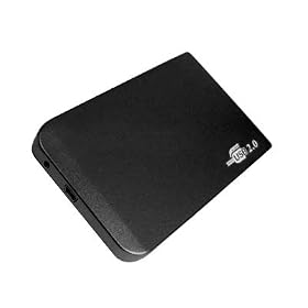 SUNWIRE 2.5" HDD IDE External Enclosure Case Caddy USB 2.0 - XP/VISTA/WIN-7/MAC - Black