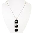 Black Agate & Sterling Silver Handmade Pendant Necklace
