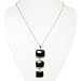 EXP Black Agate & Sterling Silver Handmade Pendant Necklace
