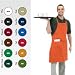 San Jamar 601BAC Poly Cotton Full Length Bib Apron with Side Pocket, 34" Length x 30" Width, Royal Blue