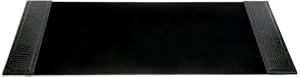Black Crocodile Embossed Leather 34 x 20 Desk Pad