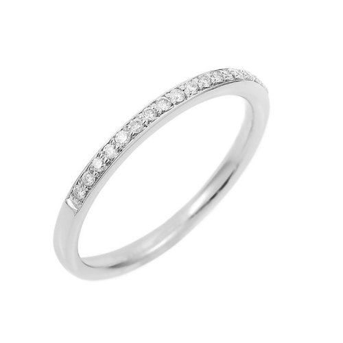 Cheap 14k White Gold Anniversary Band Round Diamond Ring (0.15 CTW, G Color, SI2-I1 Clarity)