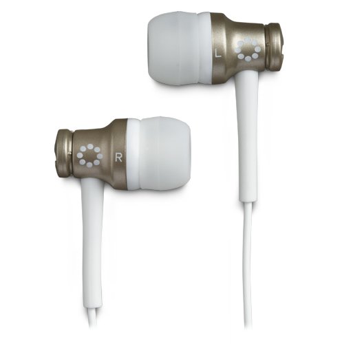 Memorex EB50 Stereo Earbuds Pewter