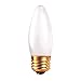 Bulbrite 496040 40ETF/2 40-Watt Incandescent Torpedo B10 Chandelier Bulb, Medium Base, Frost (Pack of 24)