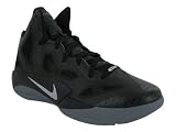 Nike Men's NIKE ZM HYPERFUSE 2011 SPRM BASKETBALL SHOES 11.5 (BLACK/METALLIC SILVER/CL GREY)