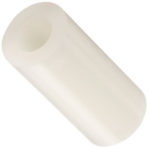 Round Off-White Nylon 6/6 Spacer 1/4 OD x 11/64 ID x 3/8 Length (Pack of 100)