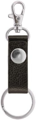 WalletBe Adult Pebbled Leather KeyFOB and Key Ring for Men and Women