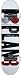 Plan B Distressed Og Complete Skateboard - 7.5 w/ Essential Trucks and Wheels