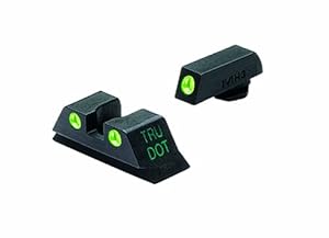 Meprolight Glock Tru-Dot Night Sight for 9mm, .357 Sig, .45 S&W . 45 GAP. Fixed Set