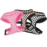 Puppia Dog Harness/Leash Combo Lattice Pink Large