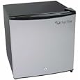 Compact Freezer Refrigerator with Lock - Stainless Steel