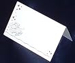 Wedding Table Place Cards - (50 Piecs) - Wedding Party Supplies - Wedding Bells/Hearts Design - White