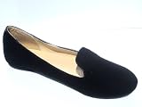 Womens Faux Suede Loafer Smoking Shoes Flats 3 Colors