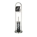 Wenko 17663100 Stand WC Garnitur Ornamento Bianco - Edelstahl rostfrei, � 22 x 80 cm