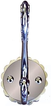 Art Deco Style Bathroom Single Metal Wall-mounted Hook - 2 Pack - Bathrobe Hook - Towel Hook (Chrome)
