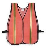 Condor 1YAD1 Safety Vest, Reflective, Mesh, Orange