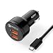 [Qualcomm Certified] Aukey Quick Charge 2.0 36W 2 Ports USB Car charger Adapter. RS.990.00