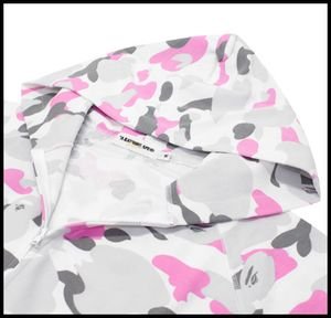 Size【M】A BATHING APE(エイプ) 09AWサル迷彩柄鹿の子ジップパーカー 金沢カラー【白】【新品】