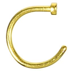 18 Gauge 5/16" Yellow Anodized Titanium Nose Hoop