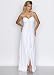 Flyaway Evening Dress - Wedding Party, Informal Bridal, Wedding Party, Bridesmaid, Formal, Prom Gown by Sean Collection (50027) White