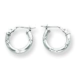 14k White Gold Hoop Earrings