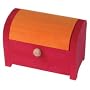 Handmade Doll House Wooden Trunk, Red
