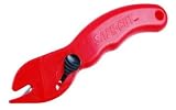 Patented 'Safe Cut' Plastic Package Opening Tool with Auto-Retracting Starter Blade