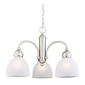 Sea Gull Lighting 31035-962 Metropolis Three-Light Chandelier with Brushed Nickel Finish and Satin Etched Glass