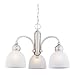 Sea Gull Lighting 31035-962 Metropolis Three-Light Chandelier with Brushed Nickel Finish and Satin Etched Glass