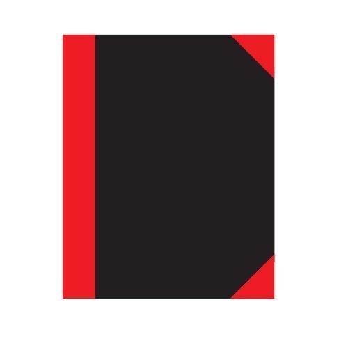 Red &amp; Black Hard Cover A5 Notebook 200 Pages 70gsm Lined Work Office School