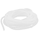 uxcell スパイラルチューブ　ケーブルバンド　ホワイト　プロテクター　8mm直径 10M長さ