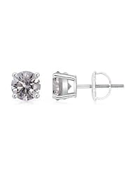 1.8 ct Solitaire Diamond Stud Earrings in Platinum